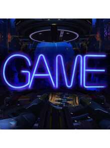 1入藍色26個字母霓虹燈led字母心形數字裝飾燈,適用於酒吧廣告標誌派對卧室夜燈