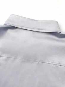 男士秋季宴会长袖混纺面料正装衬衫