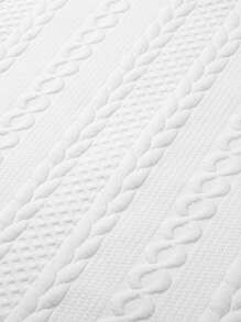 男士休闲纹理圆领短袖 T 恤，夏季 - 白色 - 查看 3