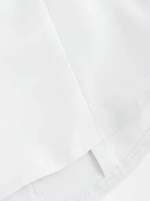 Sweetra Women's Sleeveless Button-Up Fashion Shirt With Turn-Down Collar, Suitable For Vacation And Travel Outfits Y2K Outfit  - White - View 3