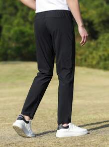 Quần ống côn lụa thun lạnh cho nam - màu đen - Xem 2