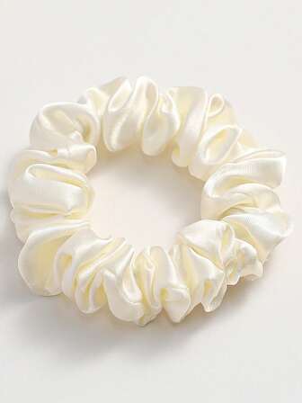 12 st vita satin rosett hårsnoddar, hårsnoddar med hästsvans, accessoarer för vardagliga hårsnoddar