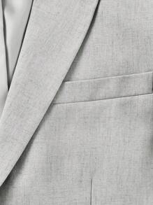 AKNOTIC Business Casual Linen Easy Care Men's Lapel Collar Long-Sleeved Woven Casual Blazer Jacket, For Fall Winter - Green - View 11