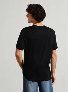 SHEIN Earth Day Fanverse Picks Men Cartoon Graphic Tee - Black - View 3