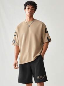 Manfinity VCAY Men's Knitted Casual Printed Short Sleeve Shirt And Shorts Set - Multicolor - View 4
