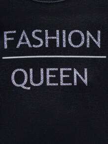 2pcs/Set Baby Girl Black Sweet & Cool Casual Round Neck Short Sleeve T-Shirt And Mesh Skirt For Everyday Or Vacation, Summer - Multicolor - View 6