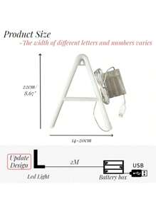 1入藍色26個字母霓虹燈led字母心形數字裝飾燈,適用於酒吧廣告標誌派對卧室夜燈