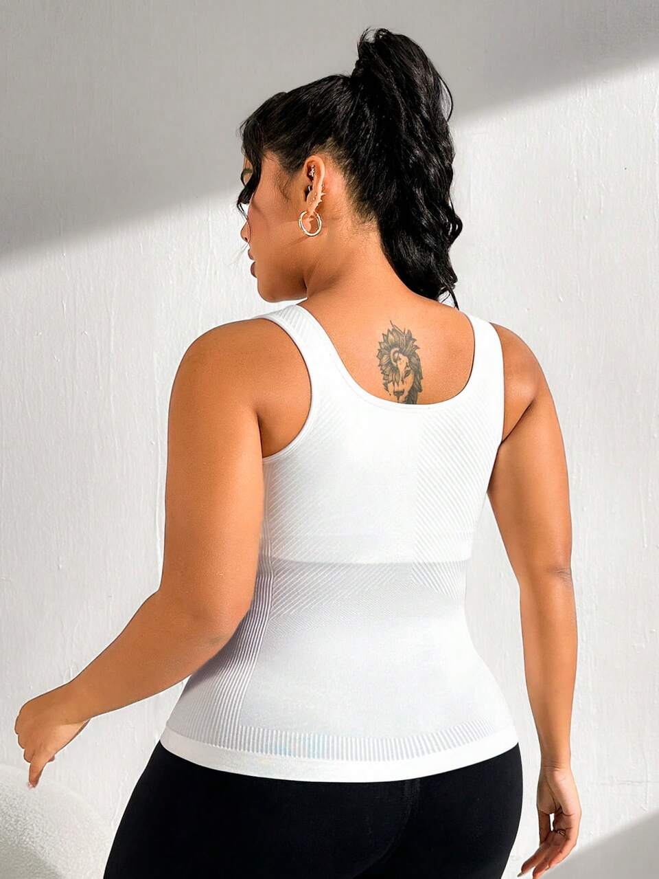 Plus Size Solid Seamless Sports Tank Top Tank Top