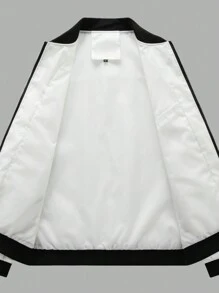 Manfinity Homme Men 1pc Zip Up Bomber Jacket - White - View 4