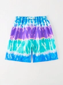 Shorts de playa para niños preadolescentes con estampados de logotipos - Multicolor - Ver 3