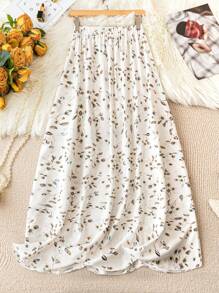 SHEIN LUNE 女式印花裙，适合春夏季女式长裙