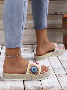 Women's Bohemian Style Flat Sandals, New 2024 Ladies' Slippers - Apricot - View 4