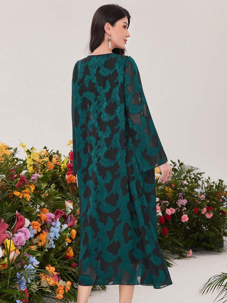 Women's Floral Cutout Splice 2 In 1 Dress Fall Cloth For Women