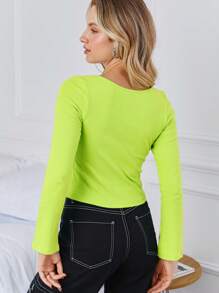 女性上衣 - 綠色 - 查看 2