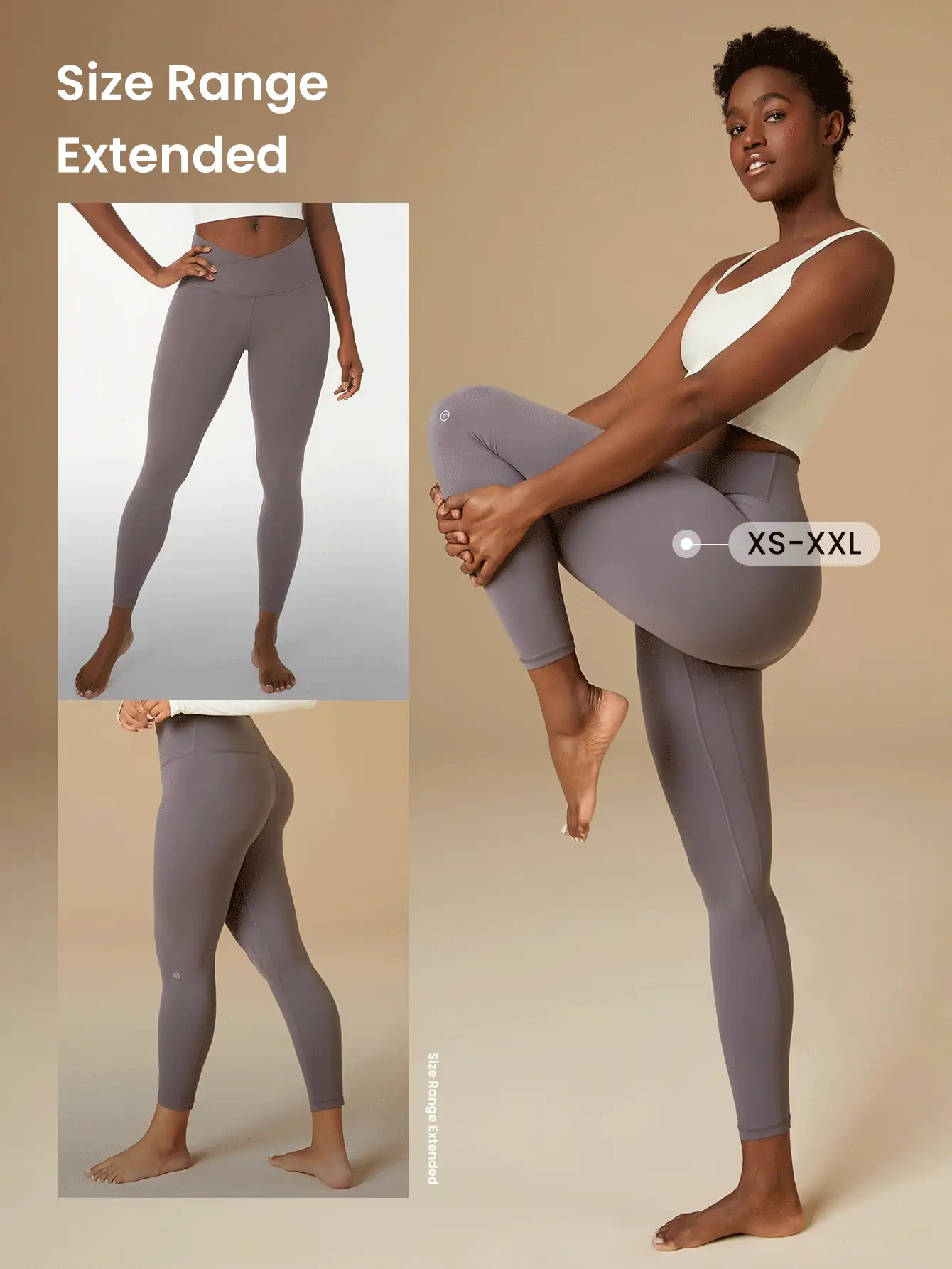 GLOWMODE 24英寸featherfit™交叉緊身褲 - Volcanic Gray - 查看 7