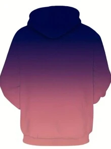 Nam Đúng mốt Màu sắc thay đổi dần Hoodie Và Dài Quần Bộ Kích thước lớn - Nhiều màu - Xem 2