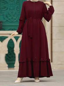 Women's Elegant Long Frilled Hem Dress