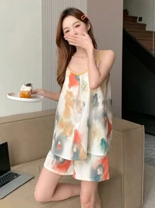 DAZY Tie Dye Printed Cami Pj Set