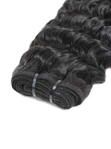 Natural Black Color Deep Wave Human Hair Bundles 1 Pc Natural Hair Extension Double Weft 100% Human Hair Weave For Women - SNatural - View 5