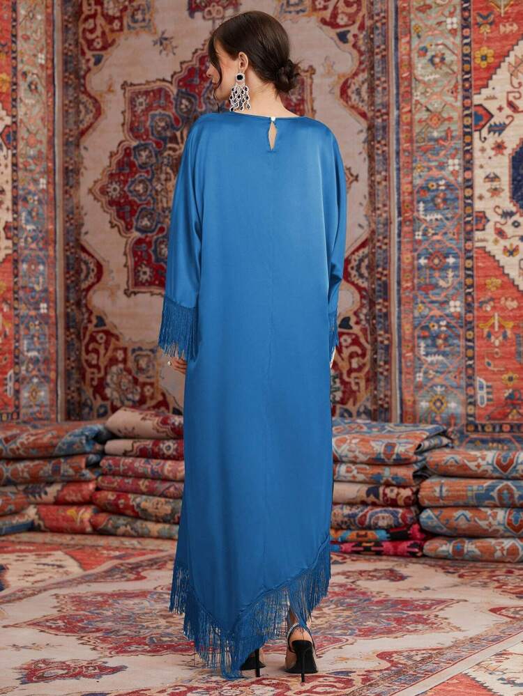 Women's Fringed Decorated Arabian Style Dress