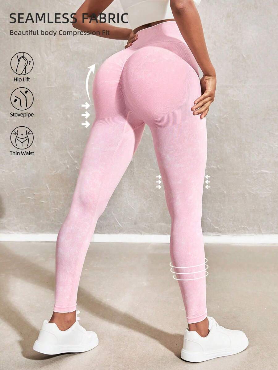 SHEIN Sports Women's Solid Color Athletic Leggings