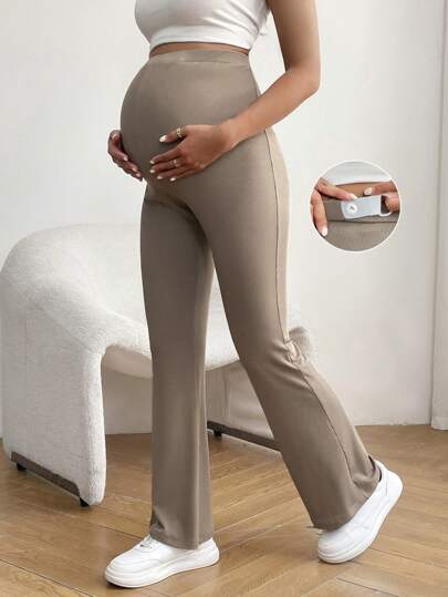 GentleRue Maternity Maternity Solid Color Adjustable Waist Pants