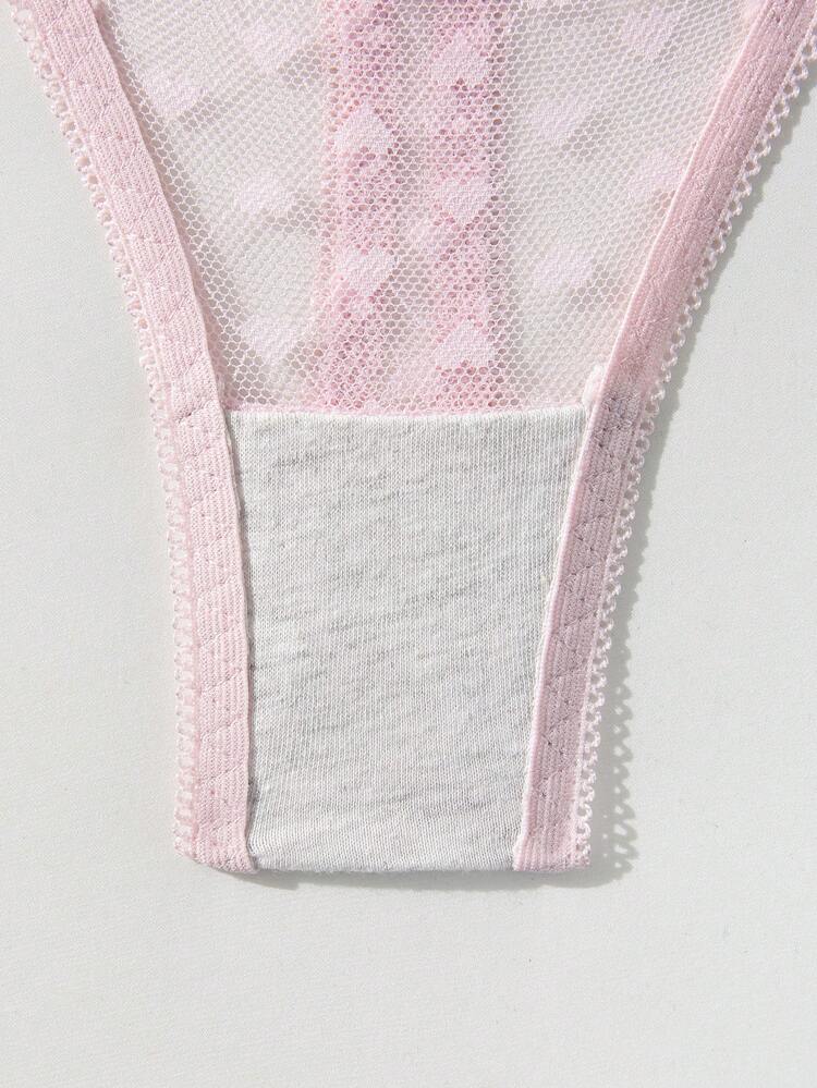 3pcs Sweet & Pretty Lace Thong Set