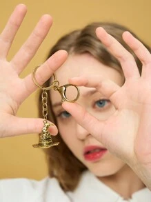 HARRY POTTER X SHEIN Vintage Zinc Alloy The Sorting Hat Design Keychain & Bag Charm,Gifts