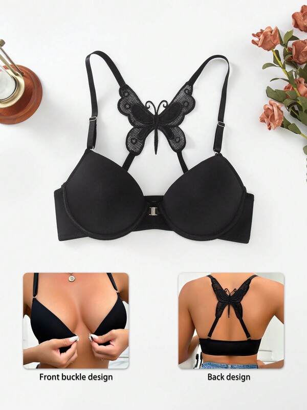 Bralette Lingerie Mit Schmetterlingsdekoration