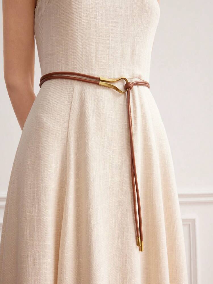 1PC WOMEN'S BELTED WAISTBAND SUITABLE FOR BUSINESS & DAILY COMMUTE, WORK & CASUAL WEAR ELEGANT,SCHOOL