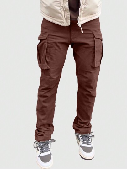 Street Life Pantalon En Jean Cargo Uni Pour Homme
