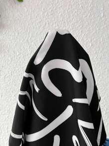 SHEIN 孕婦夏季花朵背心上衣,適合休閒穿著 - 黑色 - 查看 6