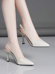 女士尖头高跟便鞋