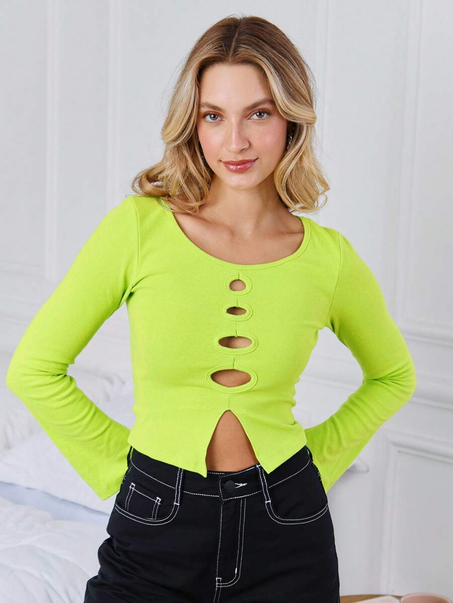 女性上衣 - 綠色 - 查看 1