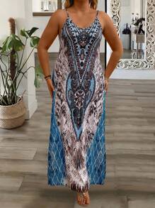 EMERY ROSE Đầm Maxi In Hình Rắn Size Lớn Mùa Hè Boho - Nhiều màu - Xem 5