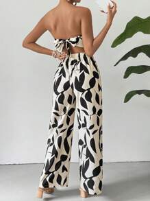 Chiquease 植物印花休閒兩件套裝