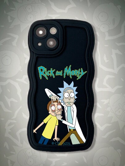 Rick and Morty | ROMWE Étui De Téléphone Graphique De Personnage De Dessin Animé Et De Lettre