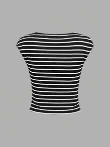 SHEIN EZwear 女士圓領蝙蝠短袖t恤 - 彩色 - 查看 6
