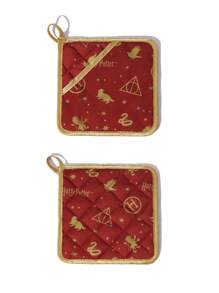HARRY POTTER X SHEIN 1 Pc Red Graphic Pattern Insulation Pad, For Kitchen And Dining Room, Gifts,Back To School - Red - View 6
