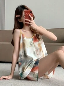 DAZY Tie Dye Printed Cami Pj Set