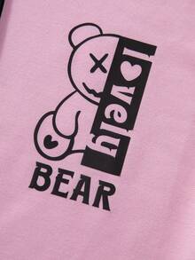 Manfinity Homme Men's Pink Teddy Bear Hoodie - Pink - View 6