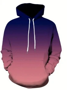 Nam Đúng mốt Màu sắc thay đổi dần Hoodie Và Dài Quần Bộ Kích thước lớn - Nhiều màu - Xem 3