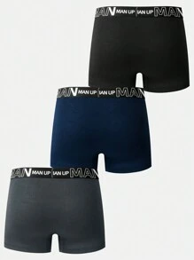 3pcs/Pack Men's Cartoon Print Boxer Shorts - Multicolor - View 2