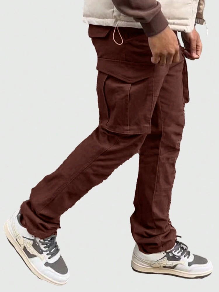 Men's Plain Cargo Denim Pants
