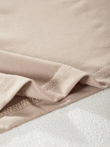 SHEIN Sparklyn Teen Girls' Summer Cartoon Girl Printed Fashionable Casual Short Sleeve T-Shirt - Khaki - View 4