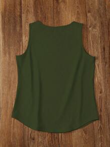 INAWLY Women's Letter & Sunglasses Print Summer Casual Tank Top With Digital Print