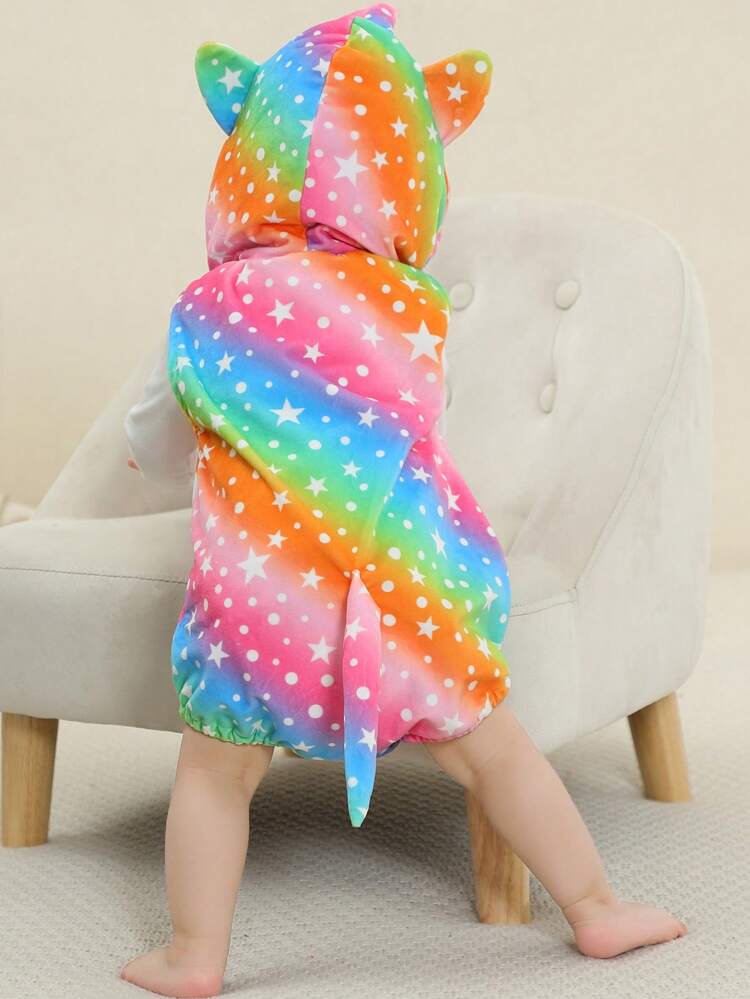 Baby Girl Rainbow Unicorn Sleeveless Summer Bodysuit