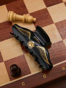HARRY POTTER X SHEIN Golden Snitch Black Hair Claw Clip, Suitable For Thick Hair