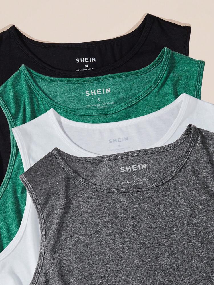 Women's Summer Solid Color Round Neck Casual Tank Top