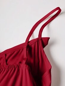 Flirla Women's Solid Color Bow Knot Decorated Sleeveless Dress, Suitable For Summer